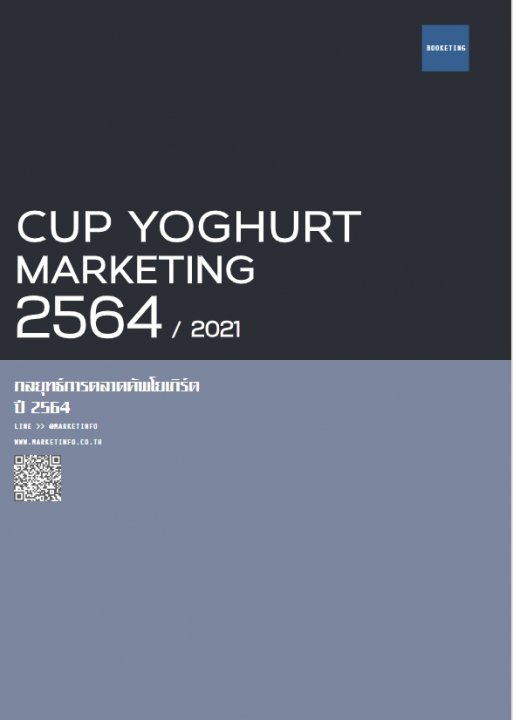กลยุทธ์การตลาดคัพโยเกิร์ต ปี2564