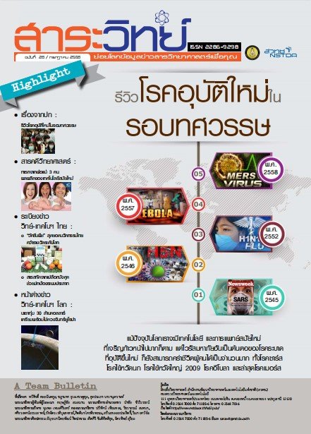 สาระวิทย์ ฉบับที่ 29 เดือน สิงหาคม 2558