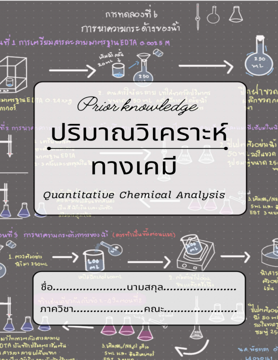 สิ่งต้องรู้ก่อนทำปริมาณวิเคราะห์ทางเคมี