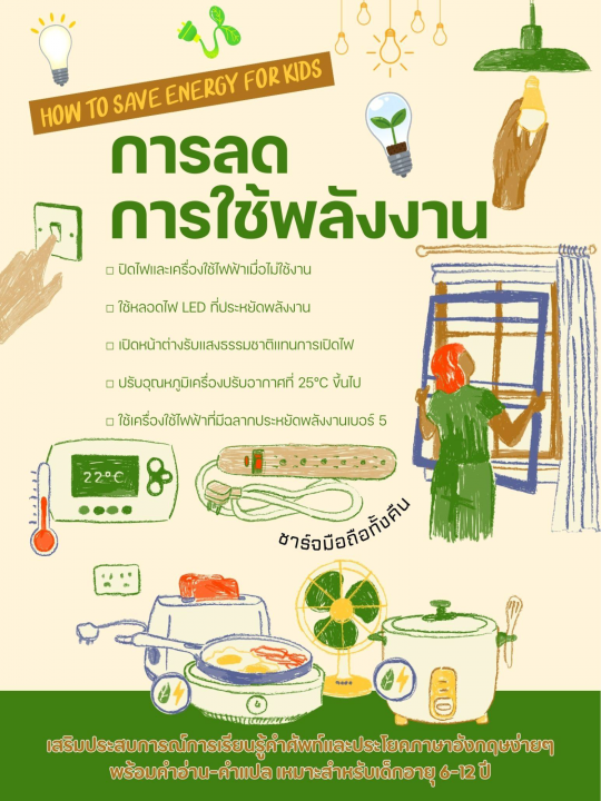 How to save energy for kids การลดการใช้พลังงาน