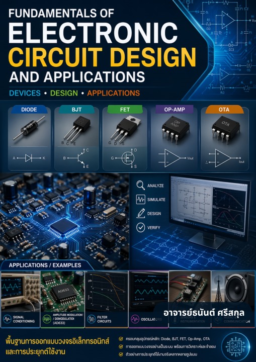 พื้นฐานการออกแบบวงจรอิเล็กทรอนิกส์และการประยุกต์ใช้งาน (Fundamentals of Electronic Circuit Design and Applications)