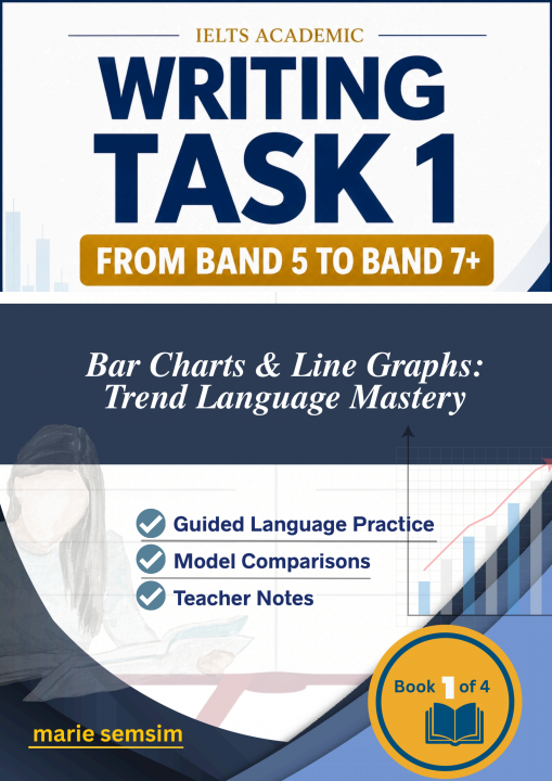 IELTS Writing Task 1 Excellence Series: Bar Chart and Line Graphs Trend Language Mastery (Book 1 of 4)