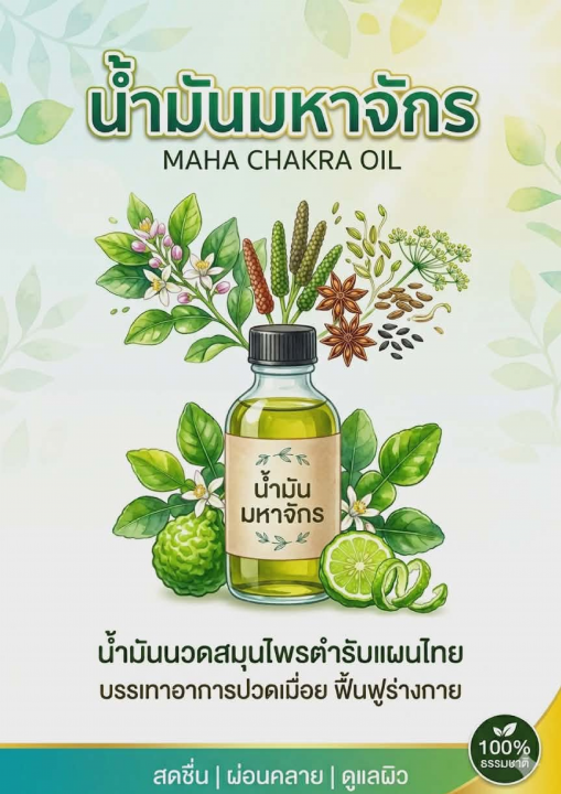 น้ำมันมหาจักรสูตรตำรับโบราณ (MAHA CHAKRA OIL)