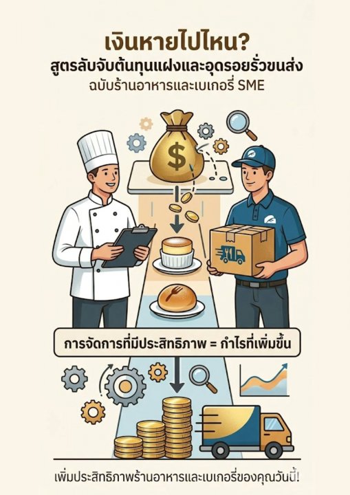 เงินหายไปไหน สูตรลับจับต้นทุนแฝงและอุดรอยรั่วขนส่งฉบับร้านอาหารและเบเกอรี่ SME