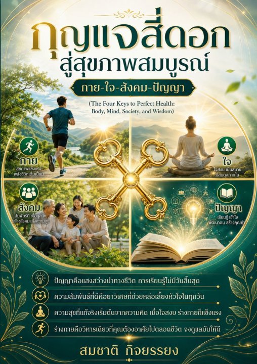 กุญแจสี่ดอกสู่สุขภาพสมบูรณ์: กาย-ใจ-สังคม-ปัญญา