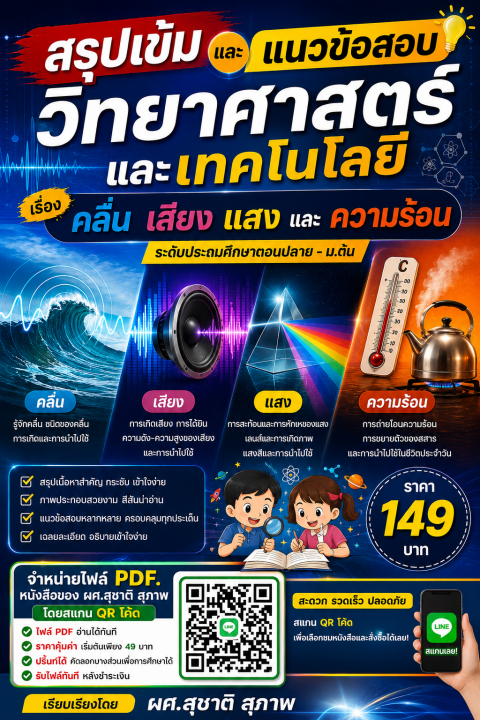 คลื่น เสียง แสง และความร้อน ระดับประถมศึกษาตอนปลาย-มัธยมต้น