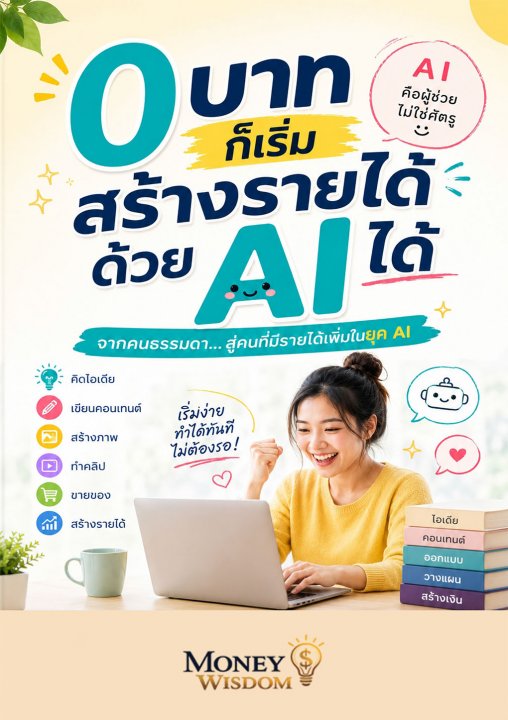 0 บาท ก็เริ่มสร้างรายได้ด้วย AI ได้