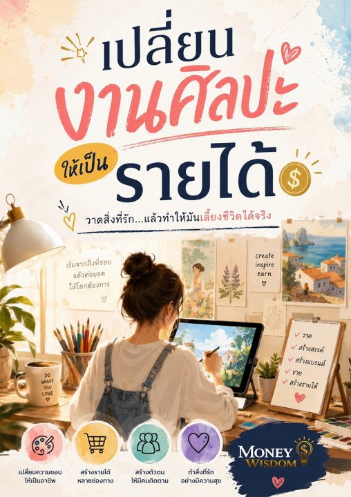 เปลี่ยนงานศิลปะให้เป็นรายได้
