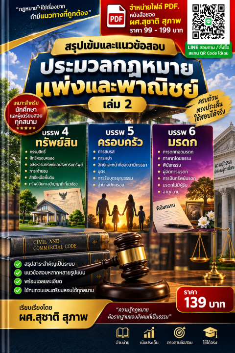 สรุปเข้มและแนวข้อสอบ ประมวลกฎหมายแพ่งและพานิชย์ เล่ม 2 บรรพ 4-6