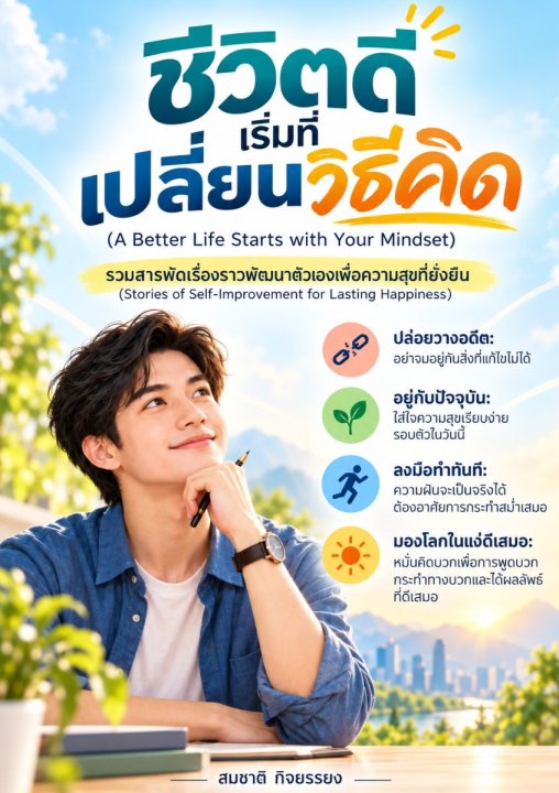 ชีวิตดีเริ่มที่เปลี่ยนวิธีคิด : รวมสารพัดเรื่องราวพัฒนาตัวเอง