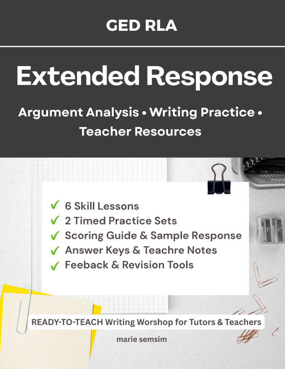 GED RLA Extended Response Mastery :คู่มือพิชิตข้อสอบ GED RLA Extended Response เขียนเรียงความและวิเคราะห์บทความ (ภาษาอังกฤษ)